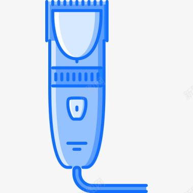 蓝色铁铲剃须刀美容44蓝色图标图标