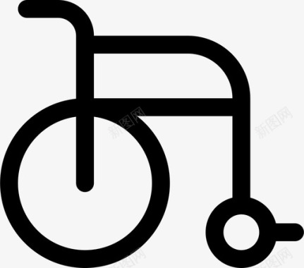 通勤轮椅手推车残疾人图标图标