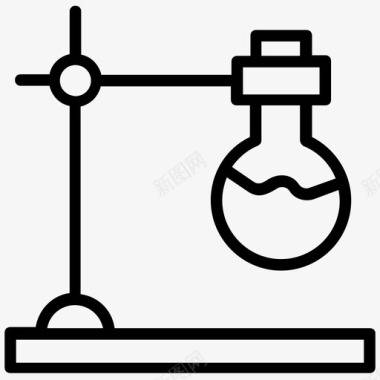 科学实验化学烧瓶锥形瓶图标图标
