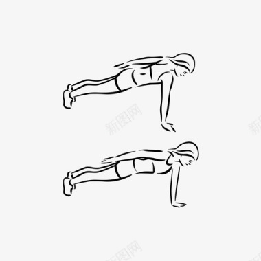 健身运动大腿踢踏训练健身操图标图标