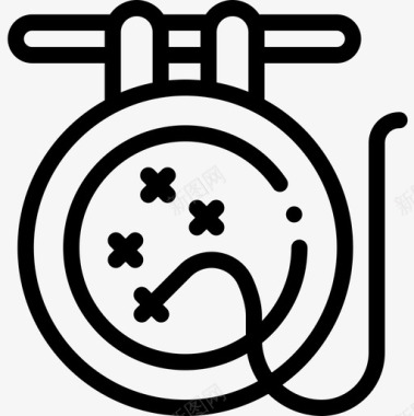 针织全棉针织缝纫32直线图标图标