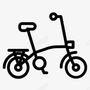 折叠自行车自行车运动图标图标