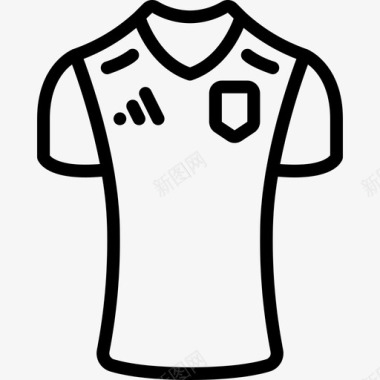 足球衫世界杯5直线型图标图标