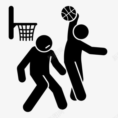 篮球上篮男子图标图标