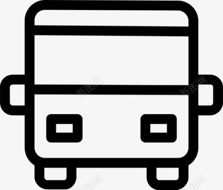 公共环境标识公共汽车交通旅行图标图标