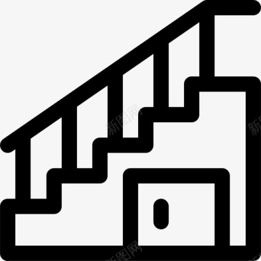 楼梯家装4直线图标图标