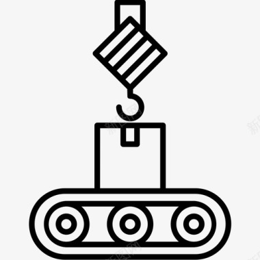工厂质量输送机工厂22线性图标图标
