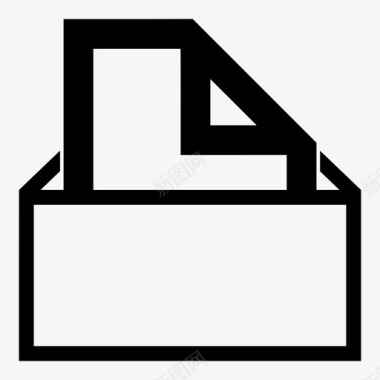 纸质档案盒子包装图标图标