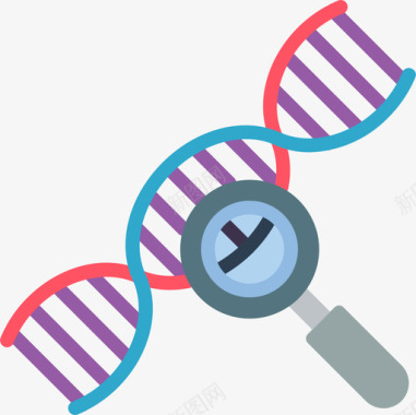 鍜栧暋链Dna链生物识别3扁平图标图标