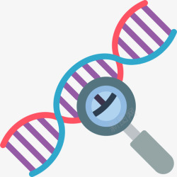 生物识别Dna链生物识别3扁平图标高清图片