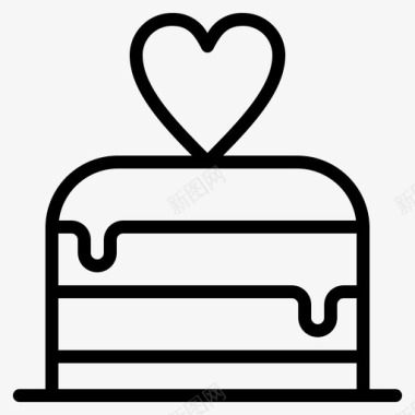 爱情蛋糕约会情人节图标图标