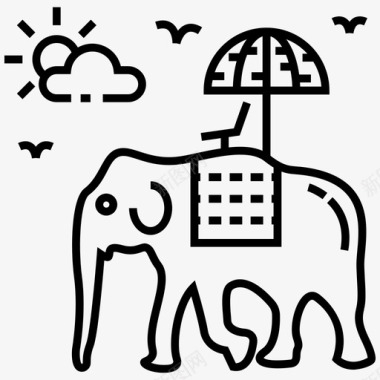 巴西旅游大象旅游大象旅游图标图标