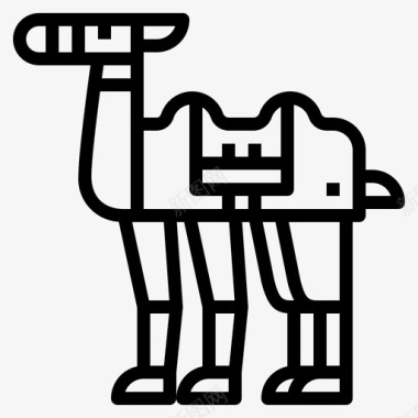 骆驼动物沙漠图标图标