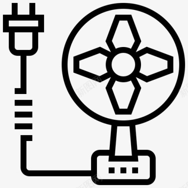 电风扇风扇电器家用电器图标图标