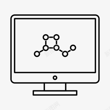 活性分子结构原子液晶图标图标