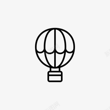 热气球假日夏天图标图标
