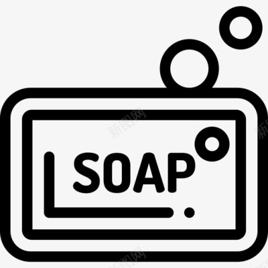 香皂spa和桑拿房2线性图标图标
