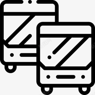 公共交通标识交通公共交通8直线图标图标