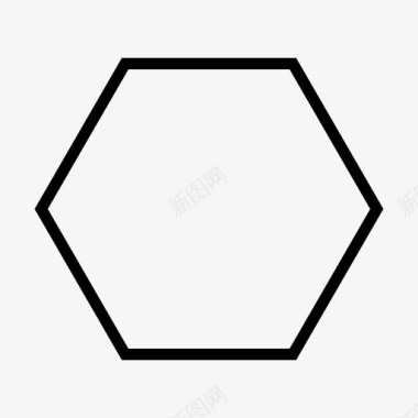 六边形六边形几何形状形状图标图标
