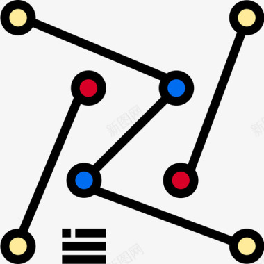 上升折线图折线图业务247线颜色图标图标