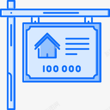 信号标识信号房地产62蓝色图标图标