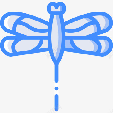 蜻蜓自然51蓝色图标图标
