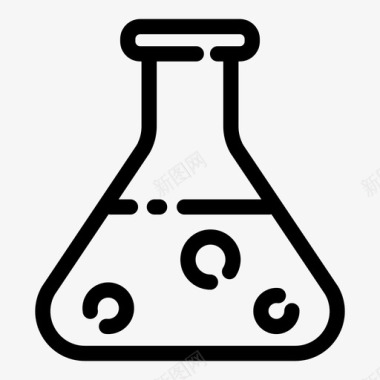 遗传学研究烧瓶化学实验图标图标