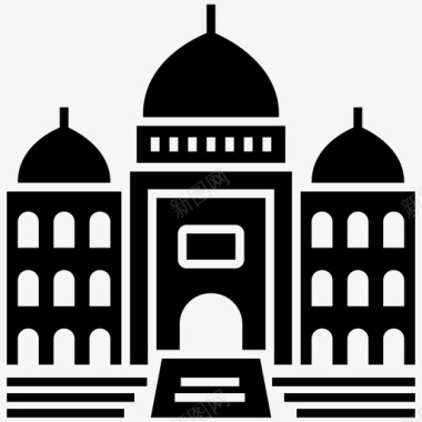 泰姬陵印度建筑印度文化图标图标