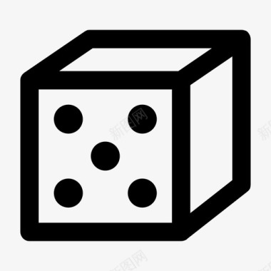 黑五素材骰子五棋盘游戏图标图标