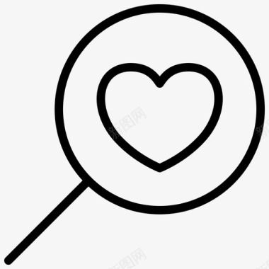 搜索爱情约会情人节图标图标
