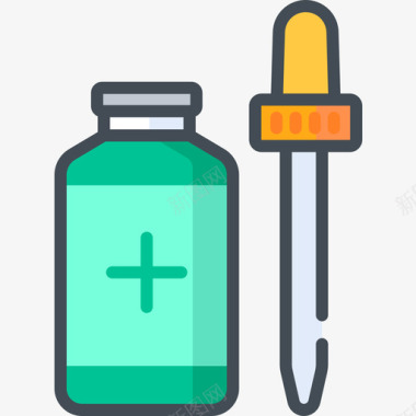 糖浆滴滴药物14双色图标图标