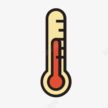 简约可爱海报Thermometer 温度计图标