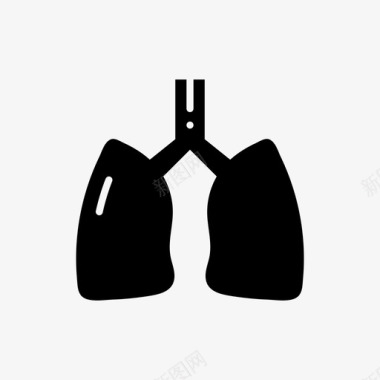 肺医疗保健医院图标图标