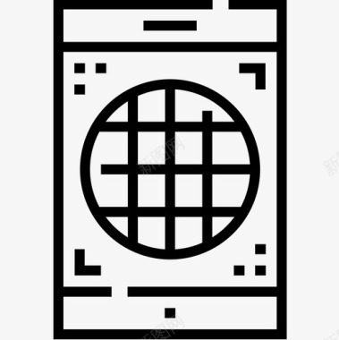 智能手机互联网技术5线性图标图标