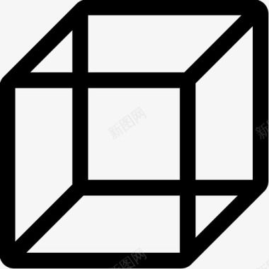立方体艺术家工作室6线性图标图标