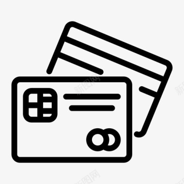 信用卡宣传册信用卡借记卡付款图标图标