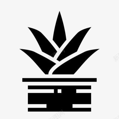 矢量芦荟素材芦荟园艺医疗图标图标