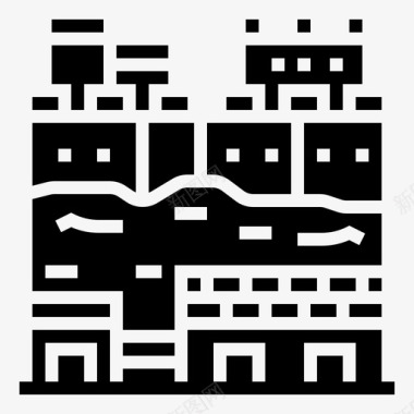 贾萨默堡建筑地标图标图标