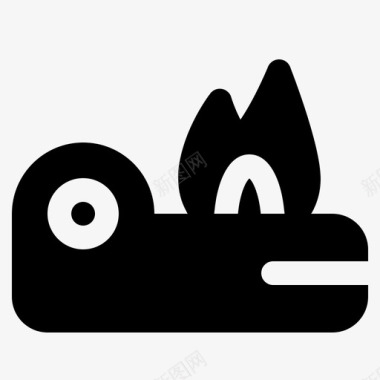 火焰效果图炉子野营厨师图标图标