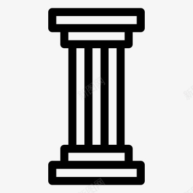 希腊柱子地基希腊图标图标