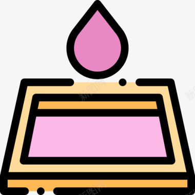 油墨印刷23线性颜色图标图标