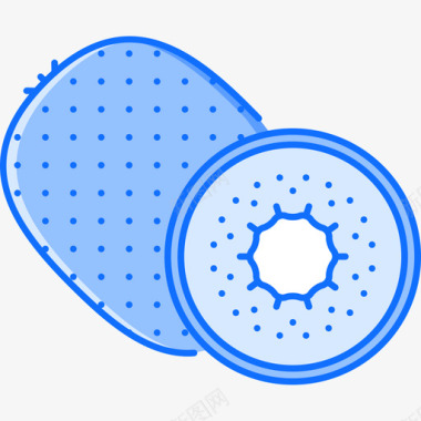 猕猴桃PNG图片猕猴桃食物82蓝色图标图标