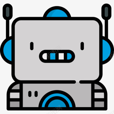 机器人机器人化身32线性颜色图标图标