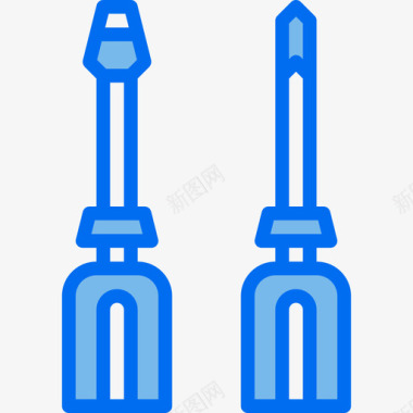 螺丝刀设计螺丝刀41号工具蓝色图标图标