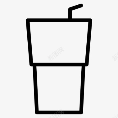 冰咖啡杯饮料家图标图标