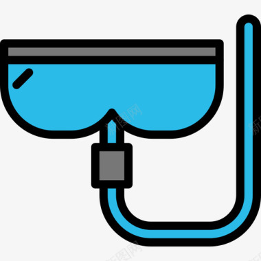 小学活动潜水器户外活动9线性颜色图标图标