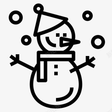 雪人圣诞节冰柱图标图标