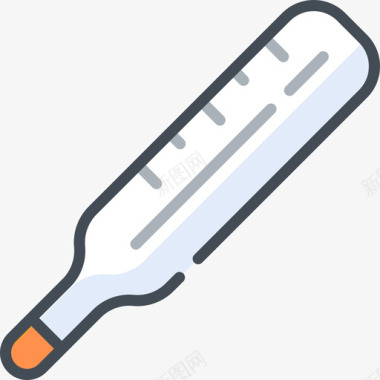 双色系温度计药物14双色图标图标