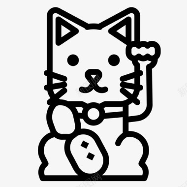 奈科猫文化日本图标图标