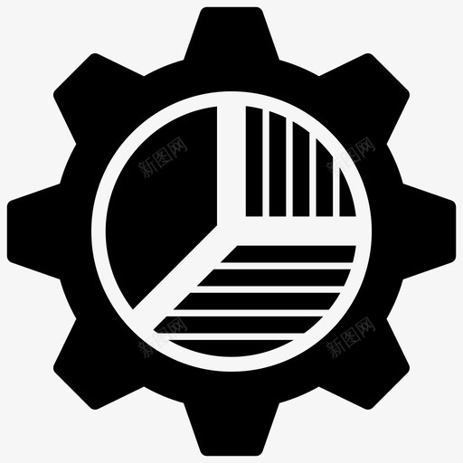 业务配置业务设置图形分析图标svg_88icon https://88icon.com 业务设置 业务配置 图形分析 搜索引擎优化和网页字形图标 贸易分析师 齿轮图
